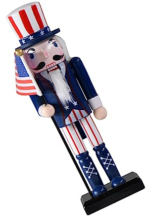 OFFSCH schiaccianoci alfiere lovable atuccio bandierine americane ornamento di festa schiaccianoci americano burattini arredamento bambola schiaccianoci creativa bambola adornare Di legno