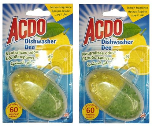 ACDO Dishwasher Deo Freshener Lemon Neutrilizes odours - Pack of 2 items