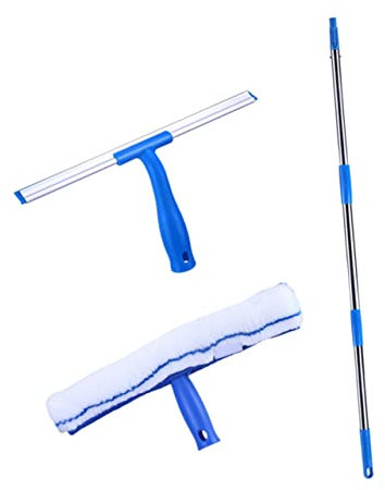 Hoement 1juego Limpiaparabrisas Retráctil para Ventanas y Ducha Escobilla De Limpieza De Mango Extensible Herramienta De Limpieza para Baños y Espejos Fácil De Usar y Ligera