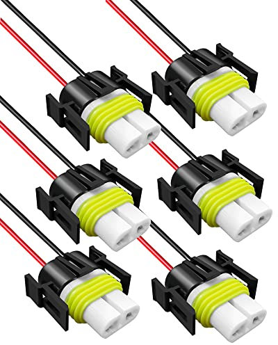 Gebildet H11 H8 880 881 Hochtemperatur Keramik Kabelbaum Buchsen Adapter für Scheinwerfer Nebelscheinwerfer(6Stück)