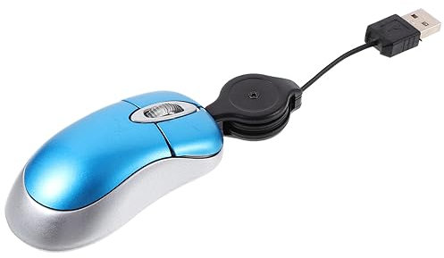 Uonlytech Mini Mouse Usb Retrattile Compatto Per Laptop Design Ergonomico e Avvolgibile Compatibile Con Mac e Notebook Colore Casuale