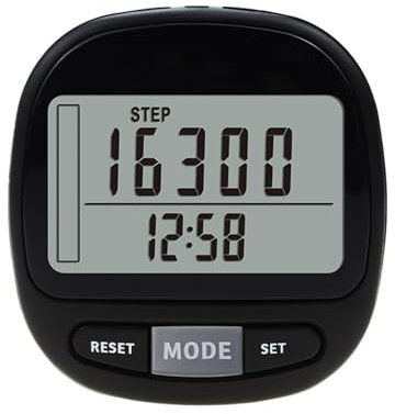 Step Counter Pedometer Step Counter Pedometer Step Tracker 7-Day Memory Portable Multi-Function Pedometer Long-Lasting Battery Life Digital High-Definition Led Display (Black)