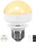 BLUEYE Rechargeable Battery Operated Light Bulb,E27 Detachable Charging(E14 Available),Non-Hardwired,40W Equivalent,300LM,Remote Control,Timer,Dimmer,LED Emergency Puck Lamp,No Wiring