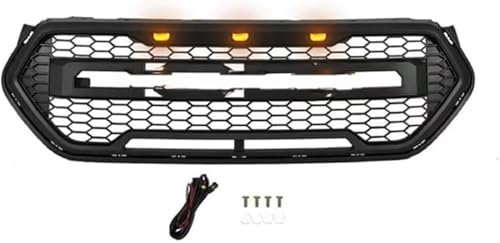 SSCOR Auto Front Kühlergrille Für Ford Escape Kuga 2016 2017 2018 2019,Front Nieren Stoßstang Engitter,Motorhaube Kühlergrill,Fronteinlassgitter Modifikation Zubehör