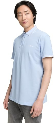 TOM TAILOR Piqué Poloshirt mit Stretch, Grey Mint, XXL