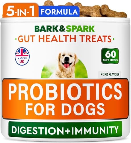 Advanced Dog Probiotics for Gut Health - Made in the UK - Pre, Post & Probiotic Treats - Dogs Digestive Health Sensitive Tums Support - All Breeds & Ages - Probiotics for Dogs (60 Ct)