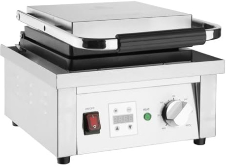 Buffalo Commercial Waffle Maker CJ564 Countertop Non-Stick, 1.6kW | Commercial-grade heating elements deliver rapid, even heat distribution for heavy-duty daily cooking in busy kitchens.
