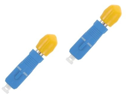 Angoily 2st Glasfaseradapter Optischer Leistungsmesser Optisches Ausrüstungswerkzeug Lwl-anschlüsse Visueller Fehlersucher Glasfaser-extender Hybrid-adapter-konverter Keramik