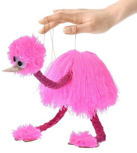Straußenpuppen mit Kordeln, Straußenpuppen – Gefülltes Plüsch, Marionette mit Straußen, interaktiv und realistisch, handgefertigt, niedlich, um so zu wirken