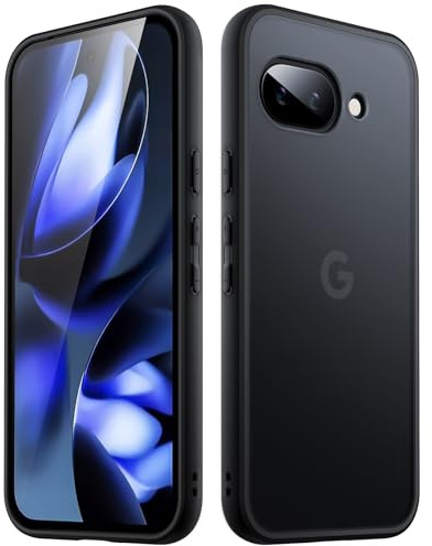 JETech Matte Hülle für Google Pixel 9a, Schwarz | Robuster Schutz, Matte Rückseite, Anti-Fingerabdruck, Stoßfestes Design