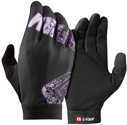 G-Form Tempo MTB Handschuhe, Schwarz/Lila, Erwachsene XL