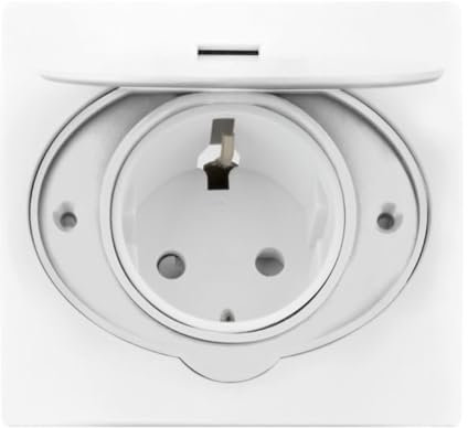 Miratic Enchufe Empotrable Hermético IP44 - Enchufe Pared Empotrable Tipo Schuko 1x2P+T (Blanco)