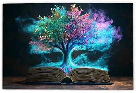 Puzzle 2000 Pezzi per Adulti, Puzzle Albero della Vita in Legno per Adulti, Rompecapo in Legno Impegnativi, Giochi Educativo per Famiglie, Rompecapo con Scatola Regalo per Decorazioni Parete, F-60