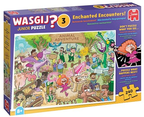 Wasgij Junior 3, Familienströme im Tier- und Abenteuerpark - 240 Teile | 240-teiliges Kinderpuzzle – Lustig, Farbenfroh & Knifflig – FSC-zertifizierte – Geschenk zum Geburtstag ab 8 Jahren
