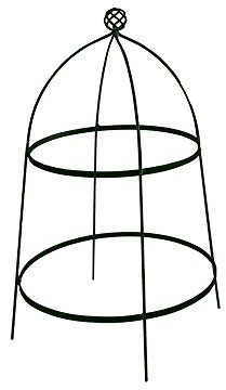 Garden Pride Plant Cloche Plant Support - Available in plastic coated or raw steel, designed to rust - Heavy Duty Plant Cloche Plant Support Dome - Ideal for Peonies, etc. (Raw Steel - Pair)