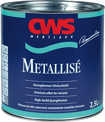 CWS WERTLACK Metallisé Eisenglimmer Dickschicht 009 Anthrazitgrau Seidenmatt 2,5 L