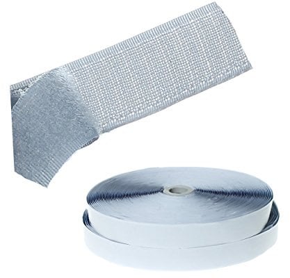 TUKA 25mx25mm Nastro Gancio e Anello Auto Adesivo, Hook & Loop striscia alta qualità, Universale Magico Strisce, per Modelbau Tinker, ecc, 25m Gancio e 25m anello, Grigio argento, TKB5009 Silvergray