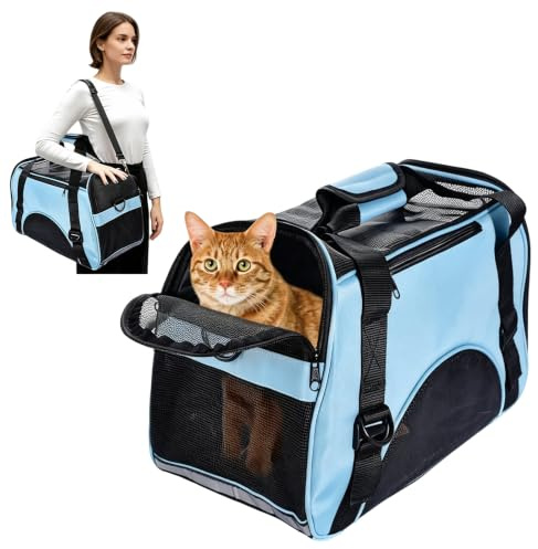 PETCUTE Hundetasche hundetragetasche Tragetasche für Katze Faltbar Transporttasche für kleine Hunde und Katzen