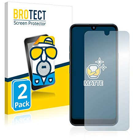 BROTECT Entspiegelungs-Schutzfolie für LG Q60 (2 Stück) Matte Displayschutz-Folie, Anti-Reflex, Anti-Fingerprint