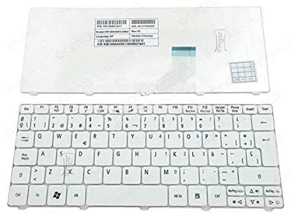 IFINGER Tastiera Bianca Spagnola per Acer Aspire One PAV70 NAV70 AO521 AO533 AOS255 AOD260 D255 D260