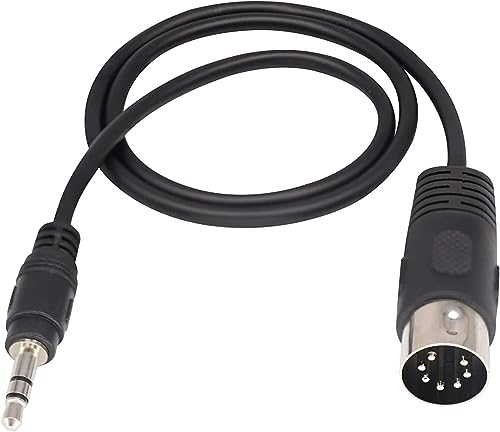 zdyCGTime Midi vers 3.5 mm Câble d'extension,Din 7 broches mâle à 3.5 mm mâle,compatible avec MP3/PC/TV/Android vers, Naim, Quad.Stereo Systems(0.5 M/1.5 Pied)