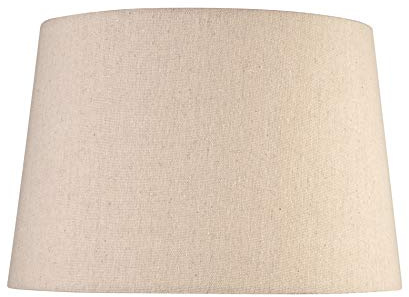Queenswood Traditional Natural Linen Large Floor Lamp Shade - Shade Only - Replacement Shade - ES / E27 Large Edison Screw - 45cm Diameter