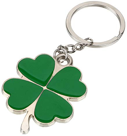 IKAAR Schlüsselanhänger Four-leaf Clover Anhänger aus Metall Geschenk für Frauen Männer