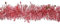 Weihnachtsgirlande 8cm x 3m inkl. Sterne - Lametta Girlande für Weihnachtsbaum - Glänzende Sternengirlande Dekogirlande für Weihnachten - Lamettagirlande Weihnachtsbaumgirlande Partygirlande Altrosa