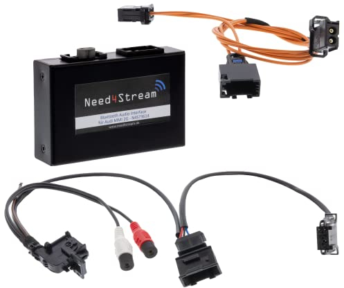Need4Stream N4S73614 A2DP Bluetooth Audio Interface mit Titelanzeige für MMI 2G, kompatibel mit Audi A4 8K, A5 8T/8F, A6 4F, Q7 4L, A8 4E, kompatibel mit iPhone, Android und Streamingdiensten
