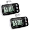 ORIA Refrigerator Thermometer, 2 Pack Digital Refrigerator Freezer Thermometer, Fridge Thermometer with LCD Display, Max/Min Function, 3 Mounting Options for Kitchen, Home, Restaurants