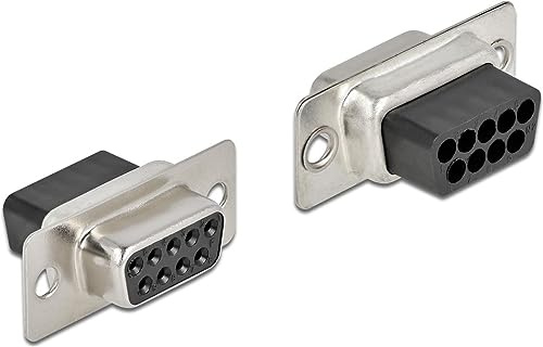 Delock D-Sub 9 Pin Crimp Buchse, Metall, 4 Stück