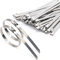 100 Pièces Attaches de câble Robustes, Collier de serrage inox en Acier Inoxydable Serre-câbles Acier Autobloquante 4,6x200mm