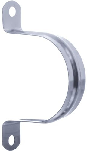 YoiYee 50mm U Shape Pipe Clamp, 304 Stainless Steel Saddle Hose Clip, 2 Holes Tension Strap for Ducting Plumber Securing Gas/Water Pipe/Tube, Pack of 10