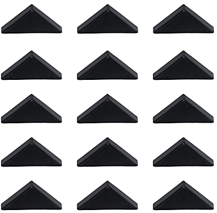 Zaky 5mm Kantenschutz Corner Protectors Glaseckenschutzkissen Schützt Ecken aus Glas und Spiegel Schwarz 20 Stück