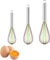 LATRAT Lot de 3 fouets en silicone pour mélanger, battre, mousser et remuer, fouet de cuisine