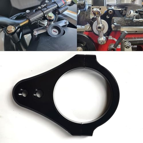 43mm Motorrad Gabel Rohrhalterungen Lenkungsdämpfer Rahmen Montage Klemme Fuß Fixer Stabilisator Universal