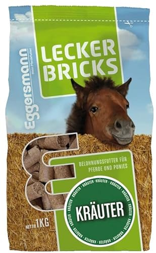 Eggersmann Mein Pferdefutter 1kg Pferde-Leckerlis | Lecker Bricks für Pferde & Ponys | Natürlicher Kräuter-Geschmack | Perfekt als Belohnung & für zwischendurch | Pferde-Zubehör