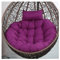 Sitzkissen für Hängesessel, Hängestuhl Kissen Rund, Hängendes Ei Stuhlkissen Dicker, Schaukel Hängekorb Sitzkissen, Hängesessel Kissen, Auflage Outdoor/Indoor für Häng(Size:125 cm,Color:Dunkelviolett)