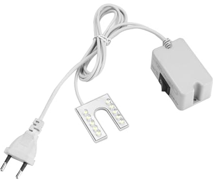 Nähmaschinenleuchte, LED-Licht Flexible Schwanenhalslampe mit Magnetfuß für Nähmaschine 110-265 V EU-Stecker Lamp