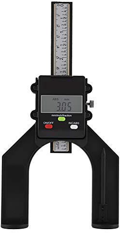 Digitaler Tiefenmesser 0,1 Mm, LCD-Kunststoff-Höhenmesser, Höhenmessskala Mit Magnetfuß Für Oberfräse, Tischkreissäge, Fräser, Holzbearbeitung, Messwerkzeuge