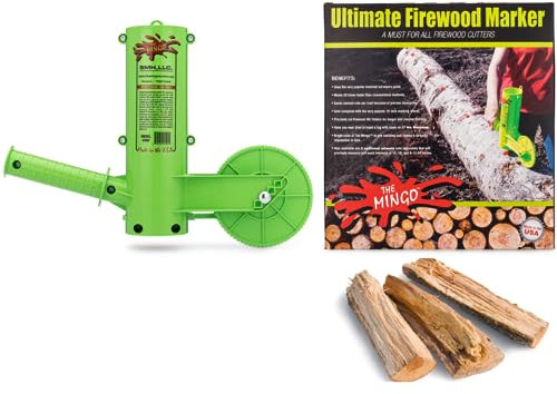 THE MINGO Marker Firewood Measuring Tool - Chainsaw Firewood Marking Tool With 14 Inch Marking Wheel - Log Paint Marker -Firewood Measuring Tool - Logging Tools (Mingo Marker With 14 Wheel)