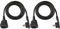 Brennenstuhl, Cavi di prolunga corti con spina piatta angolata 3m H05VV-F3G1,5 nero (Confezione da 2)