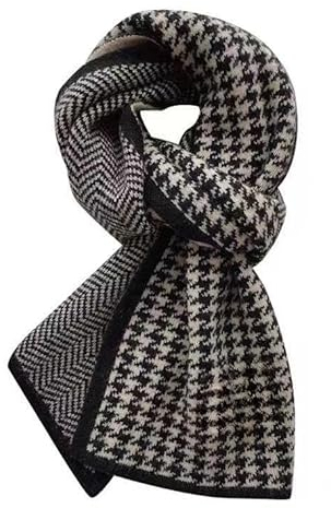 TUSOPORT Bufandas para mujer y mujer, bufanda de lana de cachemira, bufanda súper ligera para invierno, suave y cálida, Negro