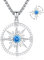 Eusense Kompass Anhänger 925 Sterling Silber Kompass Halskette Graduation Freundschaft Reise Talisman Halskette Schmuck Geschenk für Männer Frauen