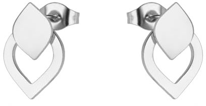 KKJOY Wassertropfen Ohrstecker Edelstahl Geometrische Quadratische Ohrstecker Dreieck Ohrringe Schmuck Geschenk für Frauen Charming Ladies