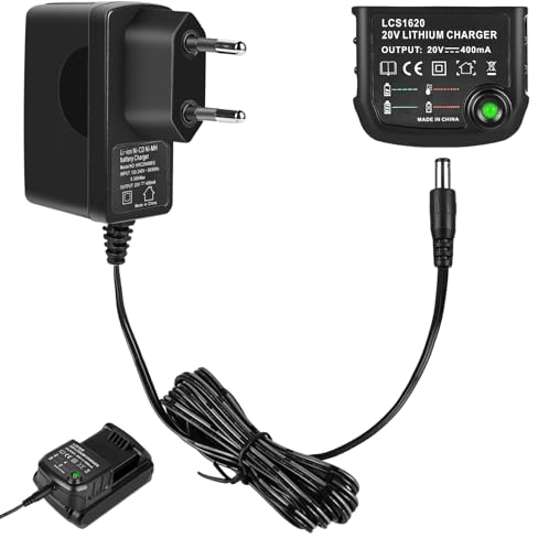 Caricabatterie al litio da 18 V/20 V, compatibile con batteria al litio Black&Decker 18 V/20 V, caricatore agli ioni di litio per BL2018 LBXR20 LBXR20 LBX20 LBXR20 LBX20 LBX4020 LBXR2020-OPE BL1514