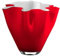 ONLYLUX Vase Wave Diamètre 28 cm En Verre Soufflé Différentes couleurs (Rouge), OL01679
