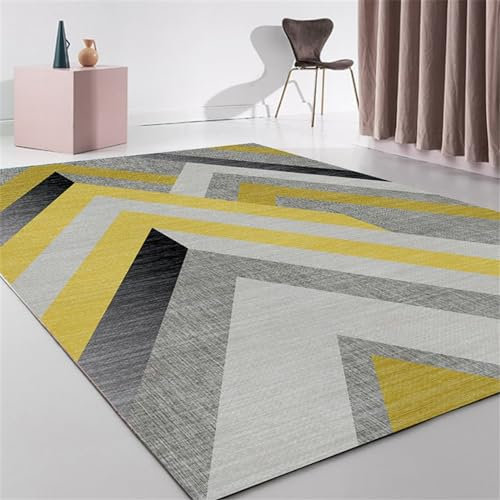 Xiaosua Bettumrandung Teppich 3 Teilig Gelb Teppich Schlafzimmer 40X60CM Teppich Kuschelig 1Ft 3.7''X1Ft 11.6''