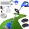 Débroussailleuse électrique sans fil 21 V avec 2 batteries, Coupe Herbe, Lame en métal, Tondeuse électrique, pour jardin, cour