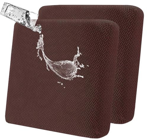 SHANNA Stretch Sofa Sitzkissenbezüge rutschfest Sofabezug: 2-Sitzer wasserdichte Couchkissen Schonbezüge Add Dicke Outdoor-Kissen Couch Schonbezug Waschbarer Magischer Möbelschutz für Couch (Kaffee)
